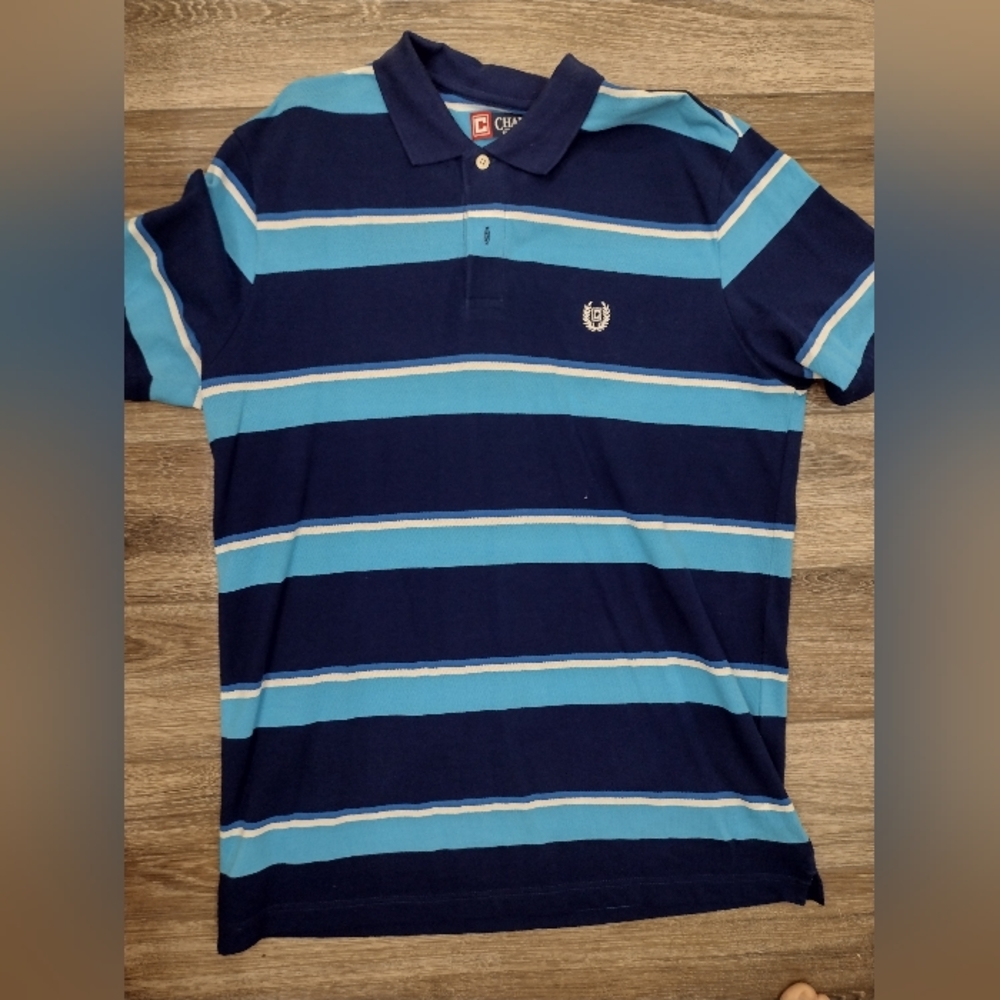 Chaps Men's Striped Polo Shirt in Size Medium